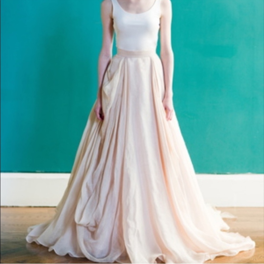 Carol Hannah Kensington Skirt Silk Wedding Bridal 12